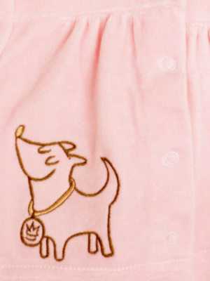 Комплект "Велюр" кофточка и штанишки - Размер 86 - Цвет розовый - Картинка #4