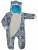 Комбинезон "Скандинавский узор" на молнии с капюшоном - Размер 80 - Цвет белый с рисунком - Картинка #3