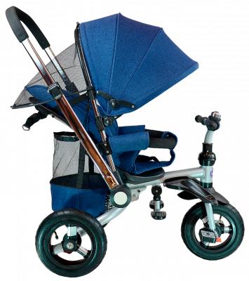 Велосипед детский трехколёсный  TSTX011 
(лён синий) - Цвет синий - Картинка #5