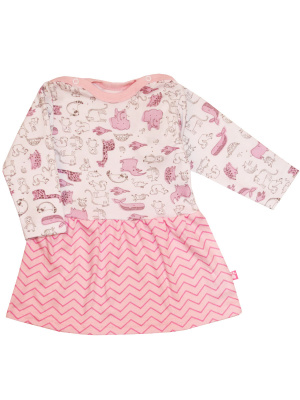 Платье "Воздушный зоопарк" - Размер 74 - Цвет розовый - Картинка #3