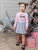 Платье "Моя мама красавица" - Размер 122 - Цвет розовый с серым - Картинка #2