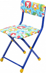 СТУ1 Детский складной мягкий стул от комплекта "КУ1" (СТУ1/4, мишки) - Цвет синий - Картинка #1